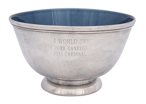 1964 World Series Commemorative Silver Bowl - New York Yankees vs. St. Louis Cardinals